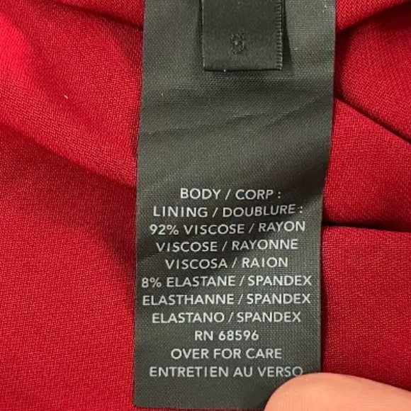 $3495 Donna Karan Dark Red Cherry Bodycon Jersey Maxi Dress size Small - Picture 7 of 11